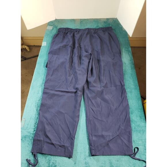 Arna York Pants Sz 22 Womens Blue Ladies Stretch Shiloh Ruched Cargo Pull On NWT - Picture 11 of 12